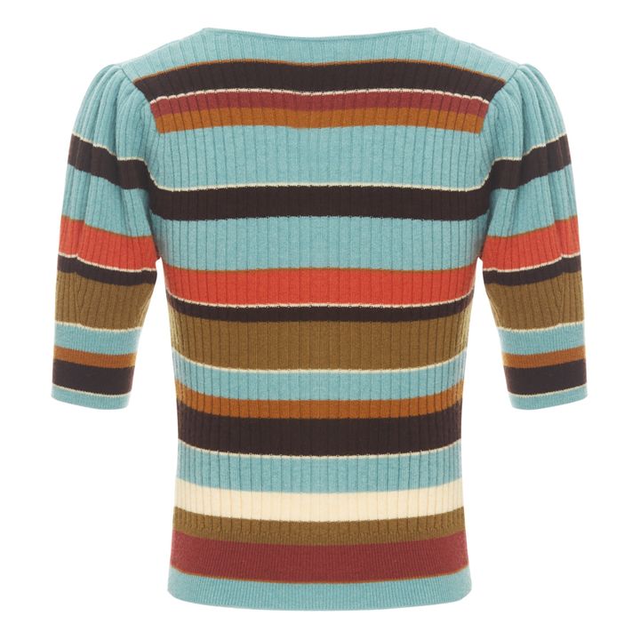 Top de canalé a rayas Handley | Azul Claro- Imagen del producto n°5