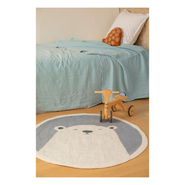 Alfombra de fieltro Pasu Oso pardo Azul- Imagen del producto n°1