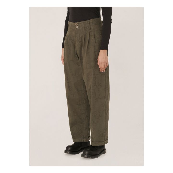Pantalón de pinzas Keaton Verde Kaki- Imagen del producto n°2