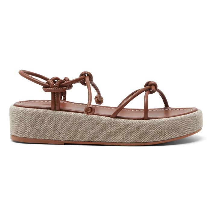 Sandales Compensées Heather Camel- Image produit n°0