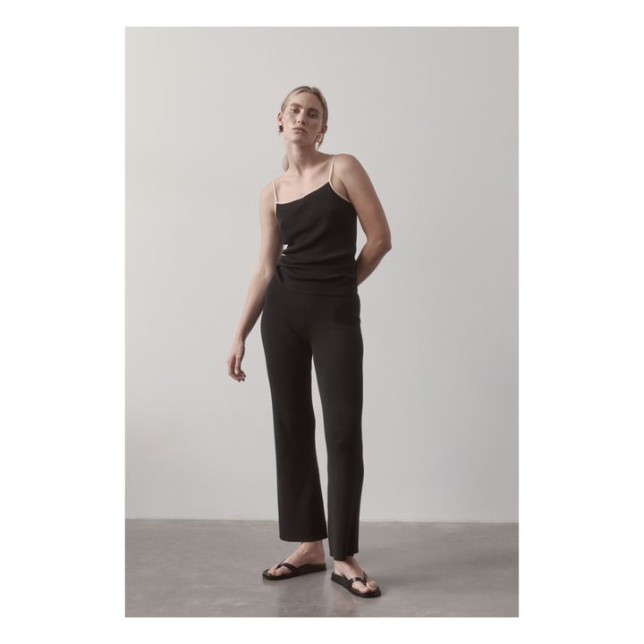 Canottiera, in maglia Tencel anni '90 Nero- Immagine del prodotto n°1