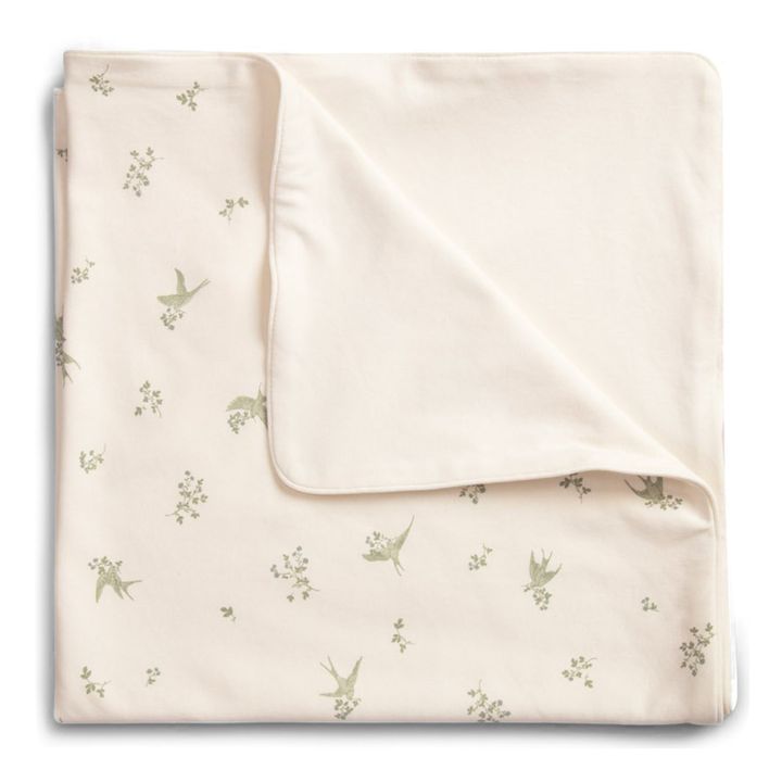 Manta de punto de algodón Swallows | Verde Pálido- Imagen del producto n°0