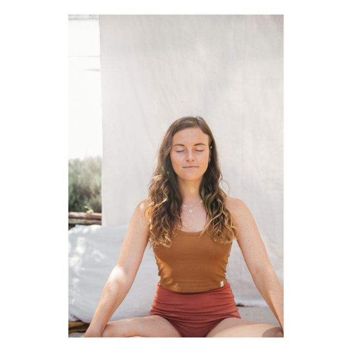 Organic Cotton High-Waisted Briefs - Women’s Collection | Terracotta- Product image n°2