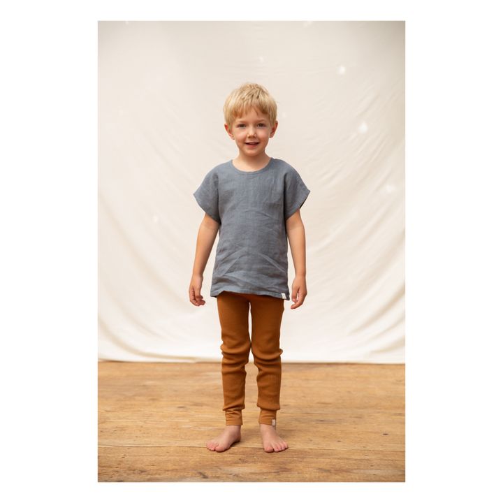 Camiseta de lino Arlo Azul Gris- Imagen del producto n°1