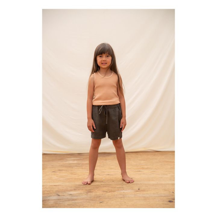 Organic Cotton Waffle Tank Top | Peach- Product image n°1