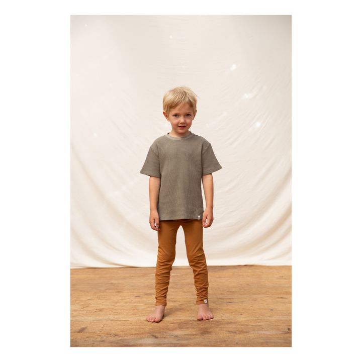 T-Shirt Gaufré, in cotone biologico | Verde- Immagine del prodotto n°4