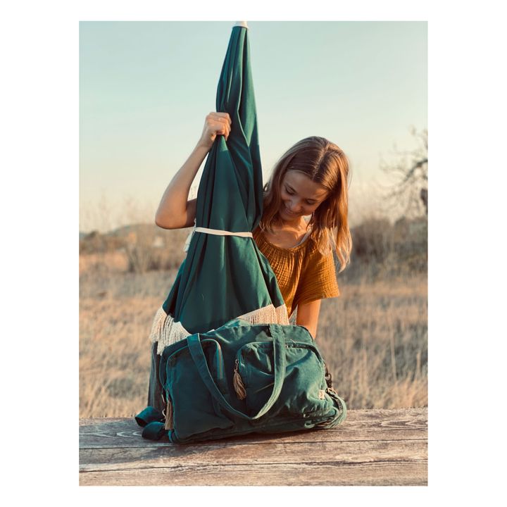 Organic Cotton Changing Bag | Teal Blue- Product image n°1