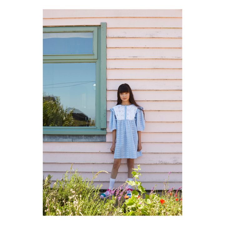 Vestido de encaje Guipure Azul- Imagen del producto n°1