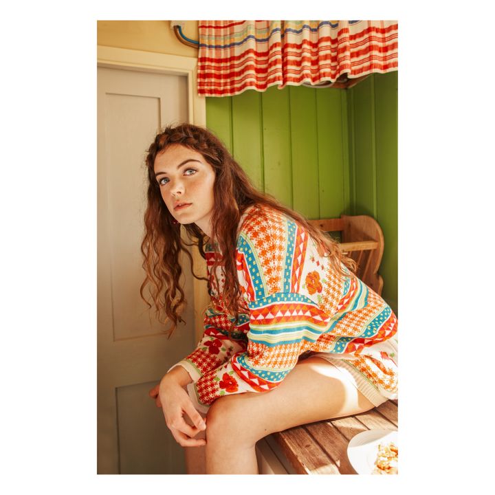Pantalón corto de punto - Colección Mujer - Multicolor- Imagen del producto n°1