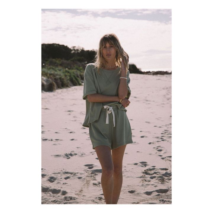 Conjunto Waffle Boyfriend Verde oliva- Imagen del producto n°1