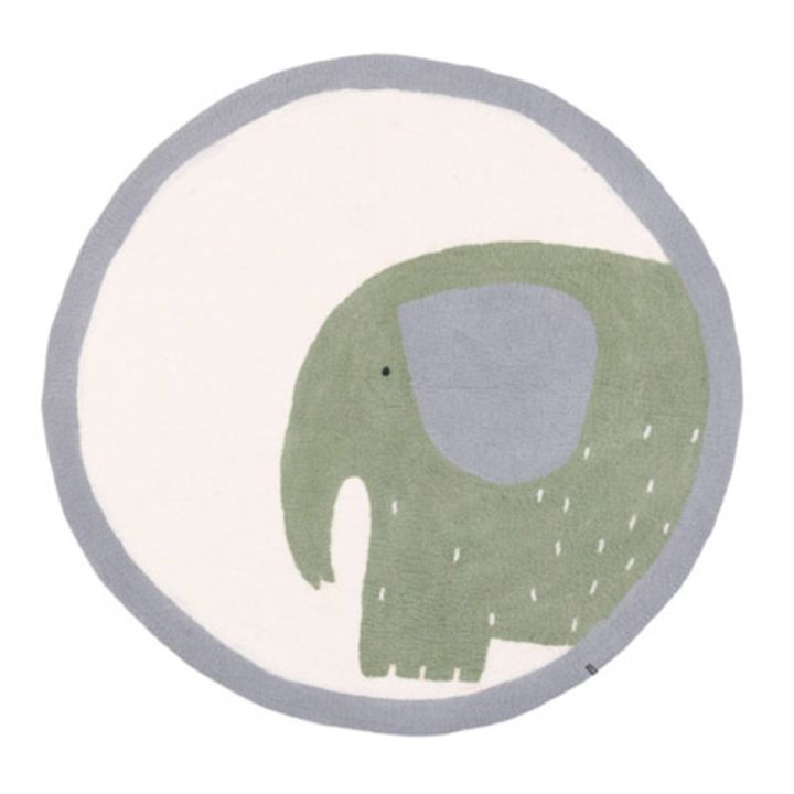 Alfombra de fieltro Pasu Elefante | Verde- Imagen del producto n°0