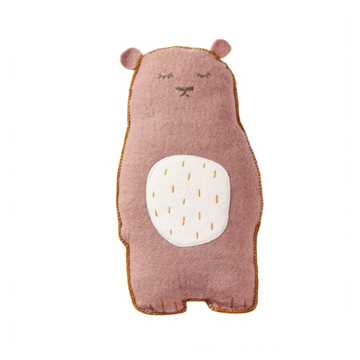 Kissen Pasu Grizzly aus Filz | Rosa- Produktbild Nr. 0