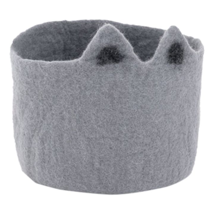 Corbeille Pasu Chat en feutre | Bleu ciel- Image produit n°0