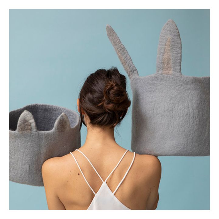 Pasu Fox Felt Basket | Light blue- Product image n°2