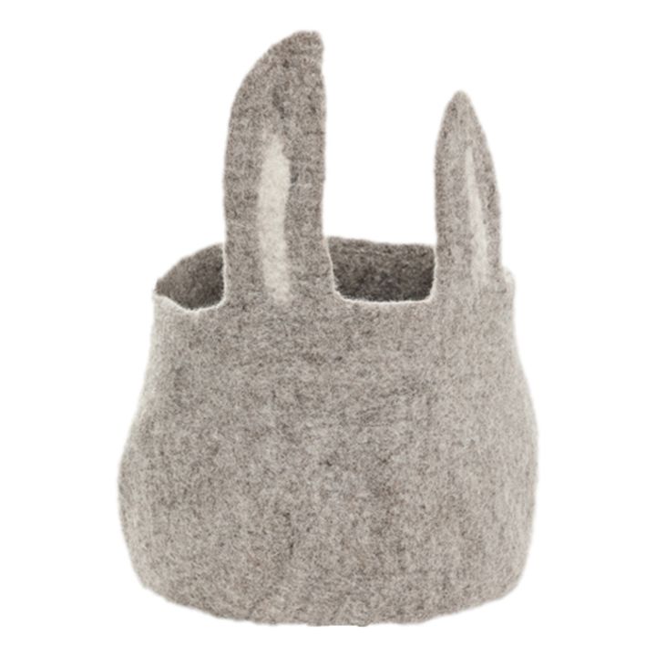 Corbeille Pasu Lapin en feutre | Gris clair- Image produit n°0
