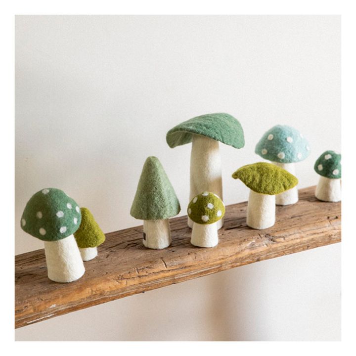 Champignon décoratif en feutre | Vert de gris- Image produit n°1