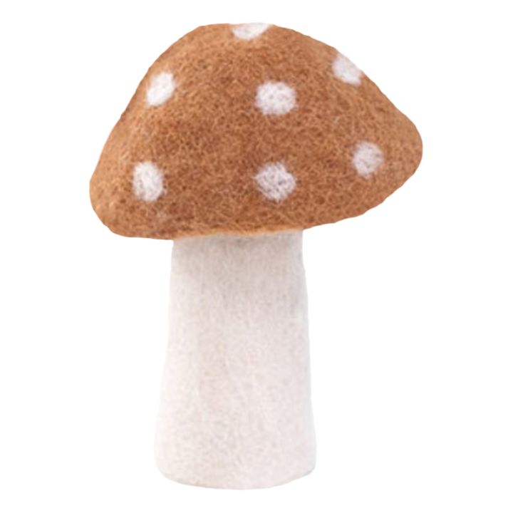 Champignon Dotty décoratif en feutre | Caramel- Image produit n°0