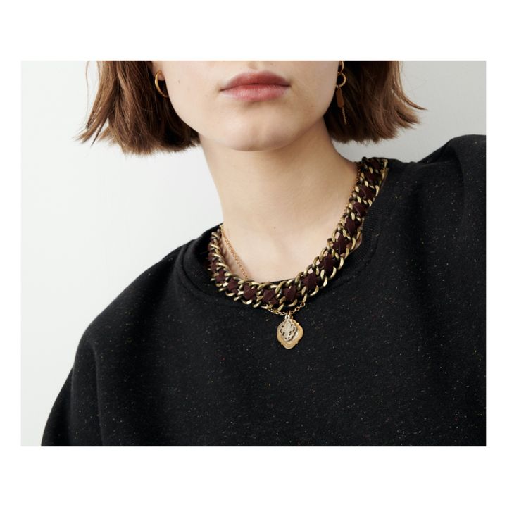 Chebbi Flecked Cotton Sweatshirt | Black- Product image n°3