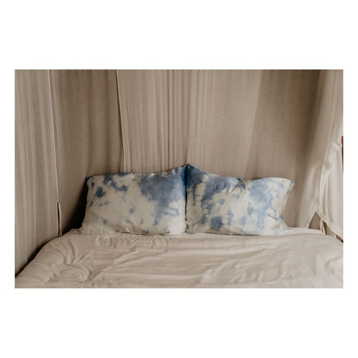 Kissenbezug aus Seide | Tie&dye indigo- Produktbild Nr. 3