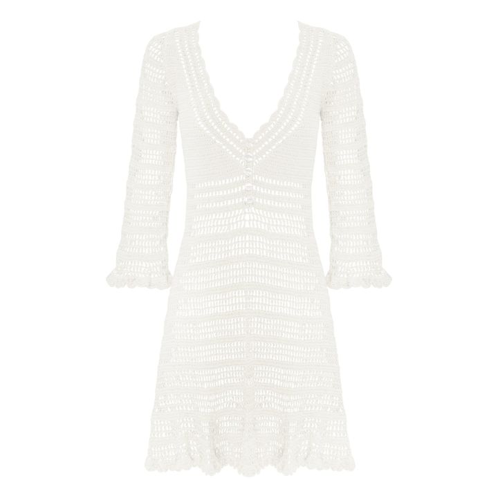 Vestido Midi de rayas crochet Neha Natural- Imagen del producto n°0