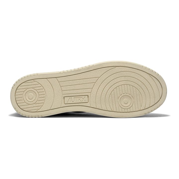 Open Mid-Top Goat Leather/Mesh/Suede Sneakers Green- Product image n°5