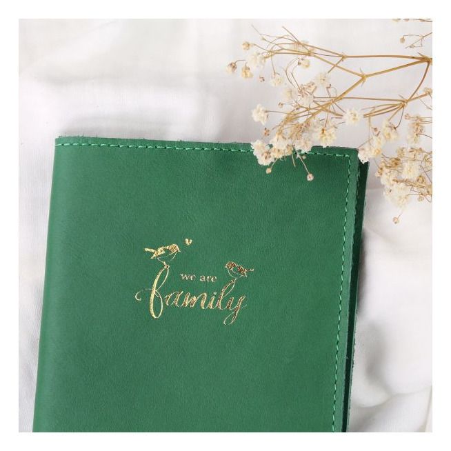 Funda de cuero para libro de familia Verde- Imagen del producto n°3