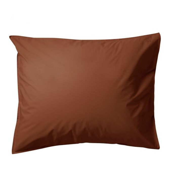 Taie d'oreiller en percale organique | Cognac- Image produit n°0