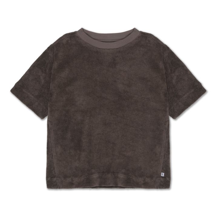 T-shirt in tinta unita, in cotone biologico Marrone- Immagine del prodotto n°0