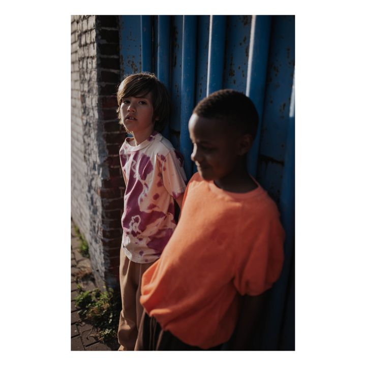 T-shirt Tie and Dye, in cotone biologico Rosa- Immagine del prodotto n°5