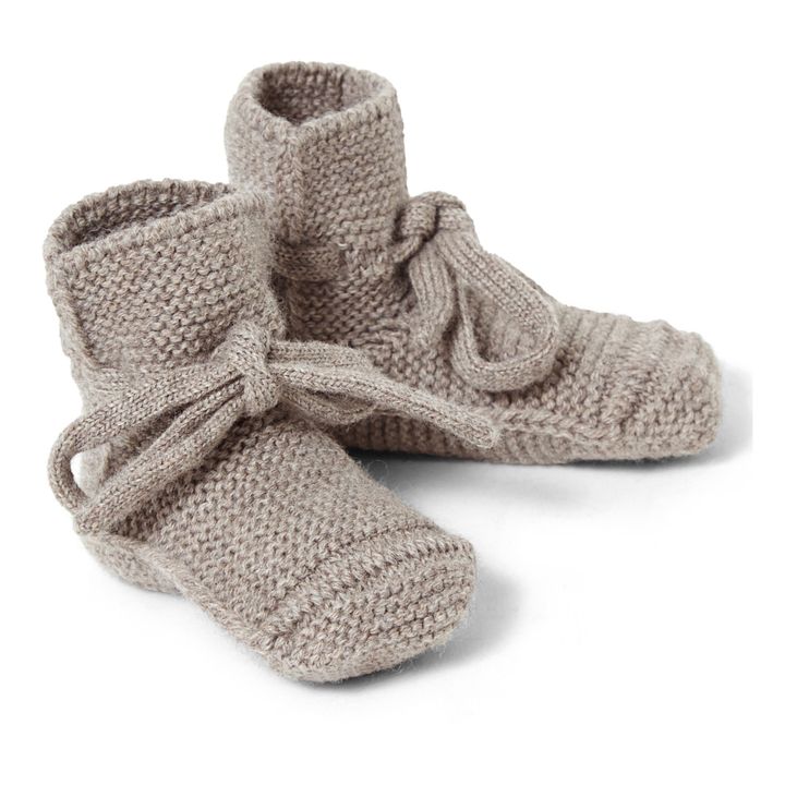 Chaussons en Mérinos | Gris foncé- Image produit n°2