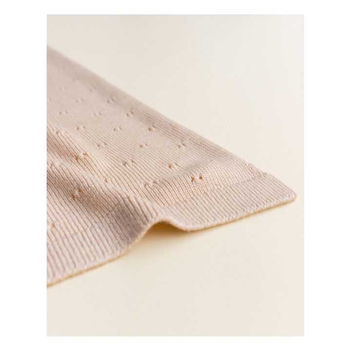 Bibi Merino Wool Pointelle Blanket | Rosa incarnato- Immagine del prodotto n°8