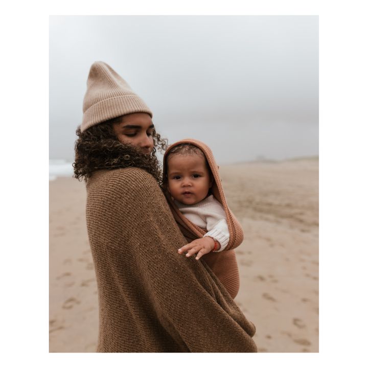 Flora Virgin Wool Blanket | Brown- Product image n°1