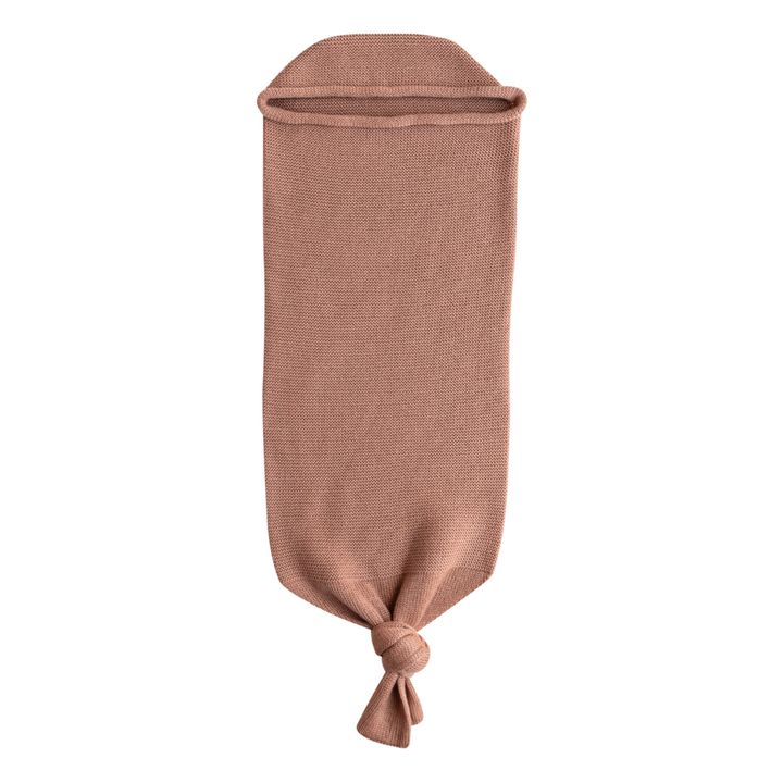 Saquito de lana merina con nudo | Terracotta- Imagen del producto n°0