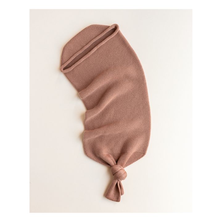 Saquito de lana merina con nudo | Terracotta- Imagen del producto n°5