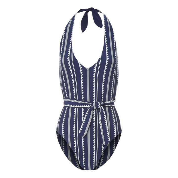 Deep V Nunu Swimsuit | Blu marino- Immagine del prodotto n°0