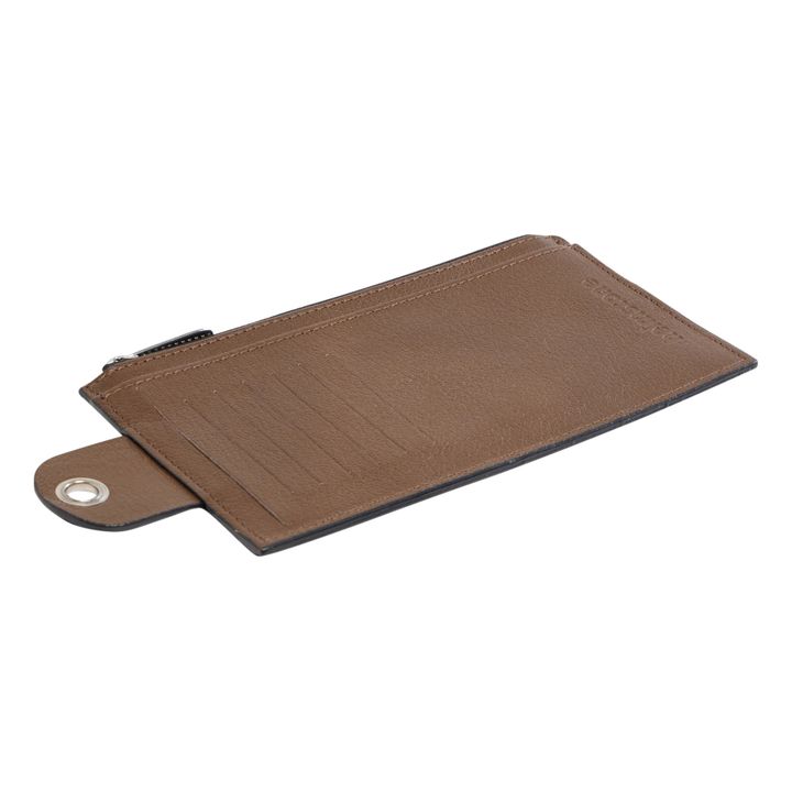 Cartera grande de cuero Leopardo Burdeos- Imagen del producto n°2