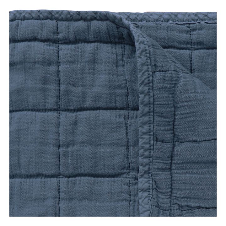Colcha acolchada de algodón | Azul Marino- Imagen del producto n°6