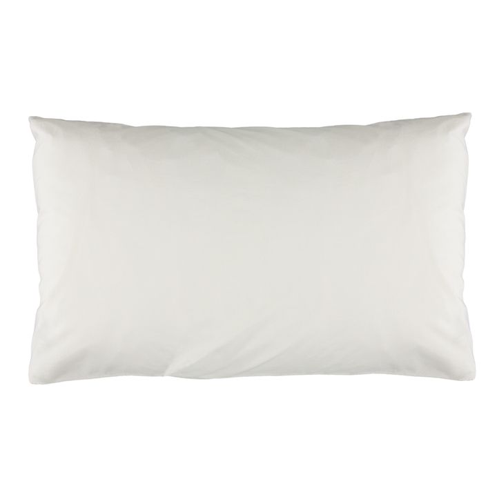 Taie d'oreiller en percale de coton bio | Blanc- Image produit n°0