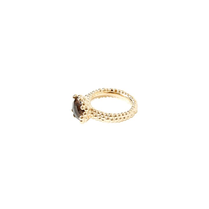 Latina Smoked Quartz Ring | Dorato- Immagine del prodotto n°1