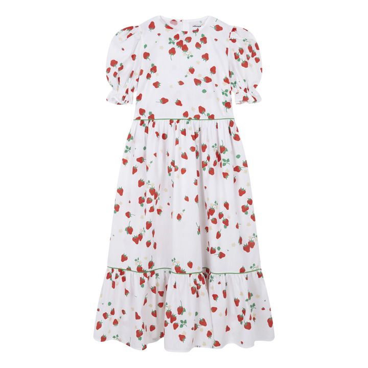 Vestito Strawberry, in cotone biologico | Ecru- Immagine del prodotto n°0