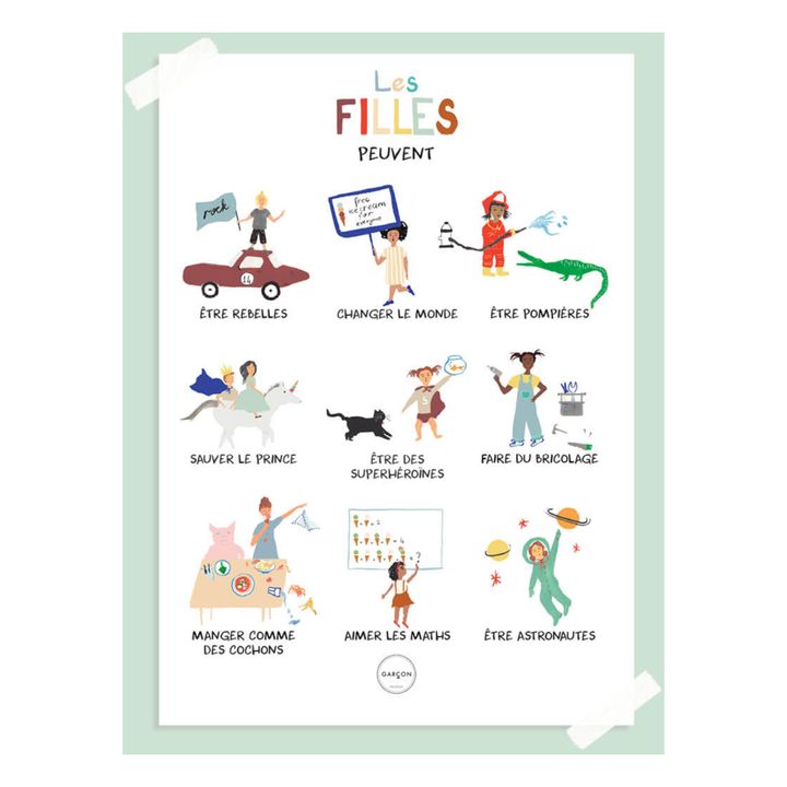 Lámina Les filles peuvent… FR- Imagen del producto n°1