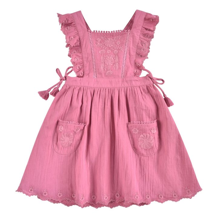 Robe Tablier Coton Bio Huguette Rouge- Image produit n°0