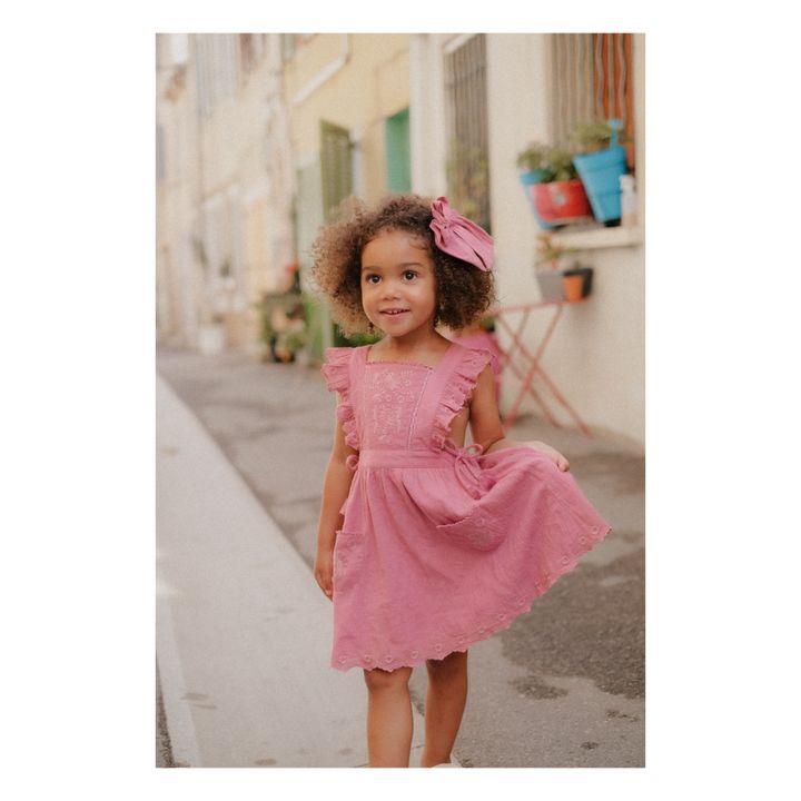 Robe Tablier Coton Bio Huguette Rouge- Image produit n°1