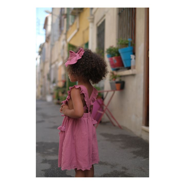 Robe Tablier Coton Bio Huguette Rouge- Image produit n°3