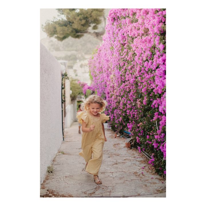 Irene Organic Cotton Jumpsuit | Pale yellow- Product image n°3