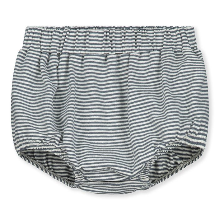 Bloomer Rayé Coton Bio | Bleu gris- Image produit n°0