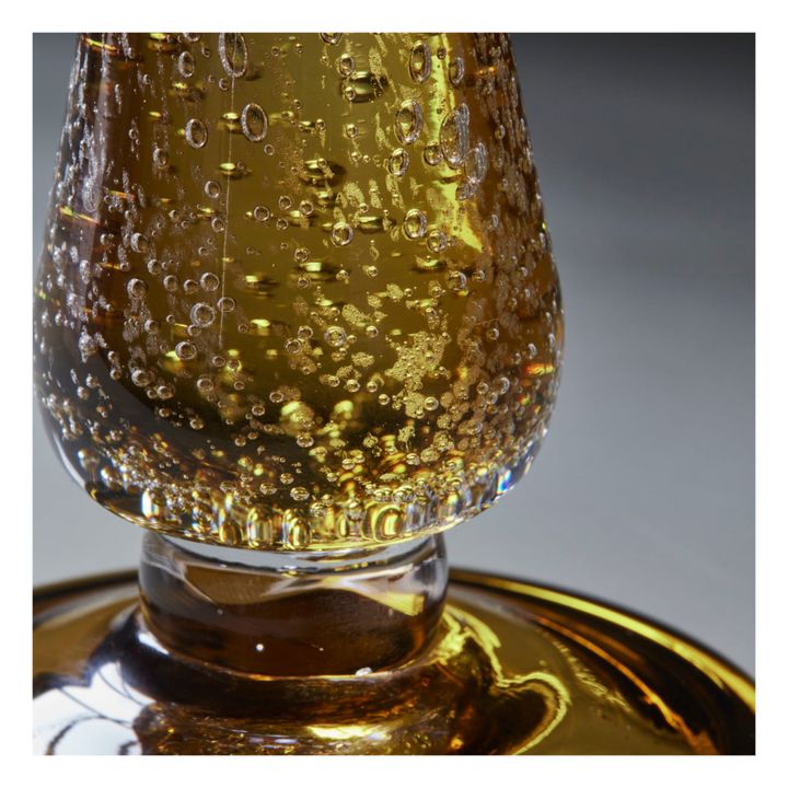Portavelas Glee de cristal ámbar- Imagen del producto n°4