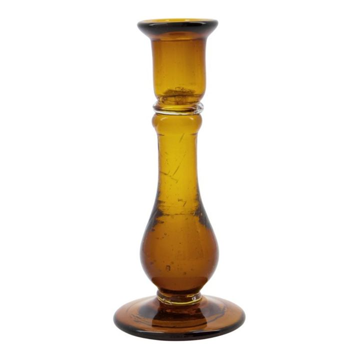 Bougeoir Glee en verre | Ambre- Image produit n°0
