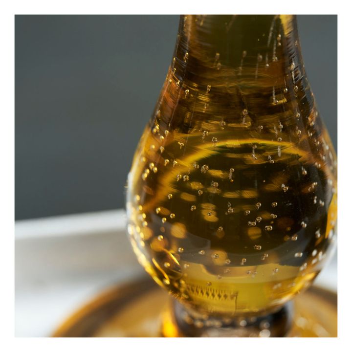 Portavelas Glee de cristal ámbar- Imagen del producto n°4