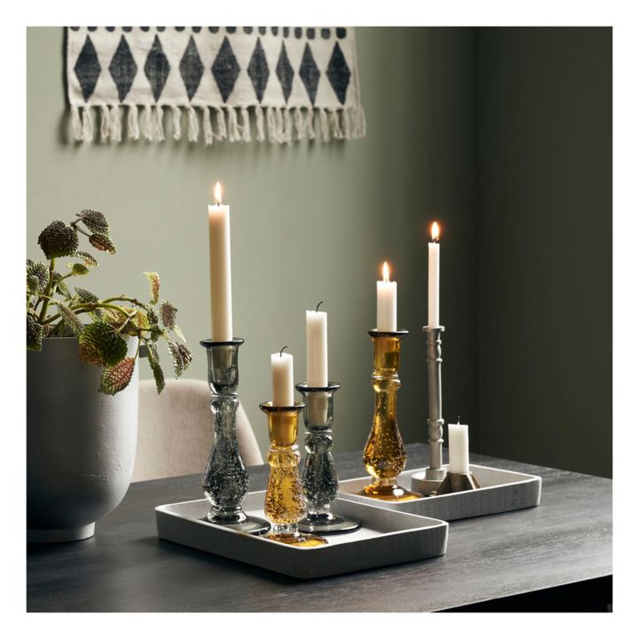 Bougeoir Glee en verre Gris- Image produit n°1